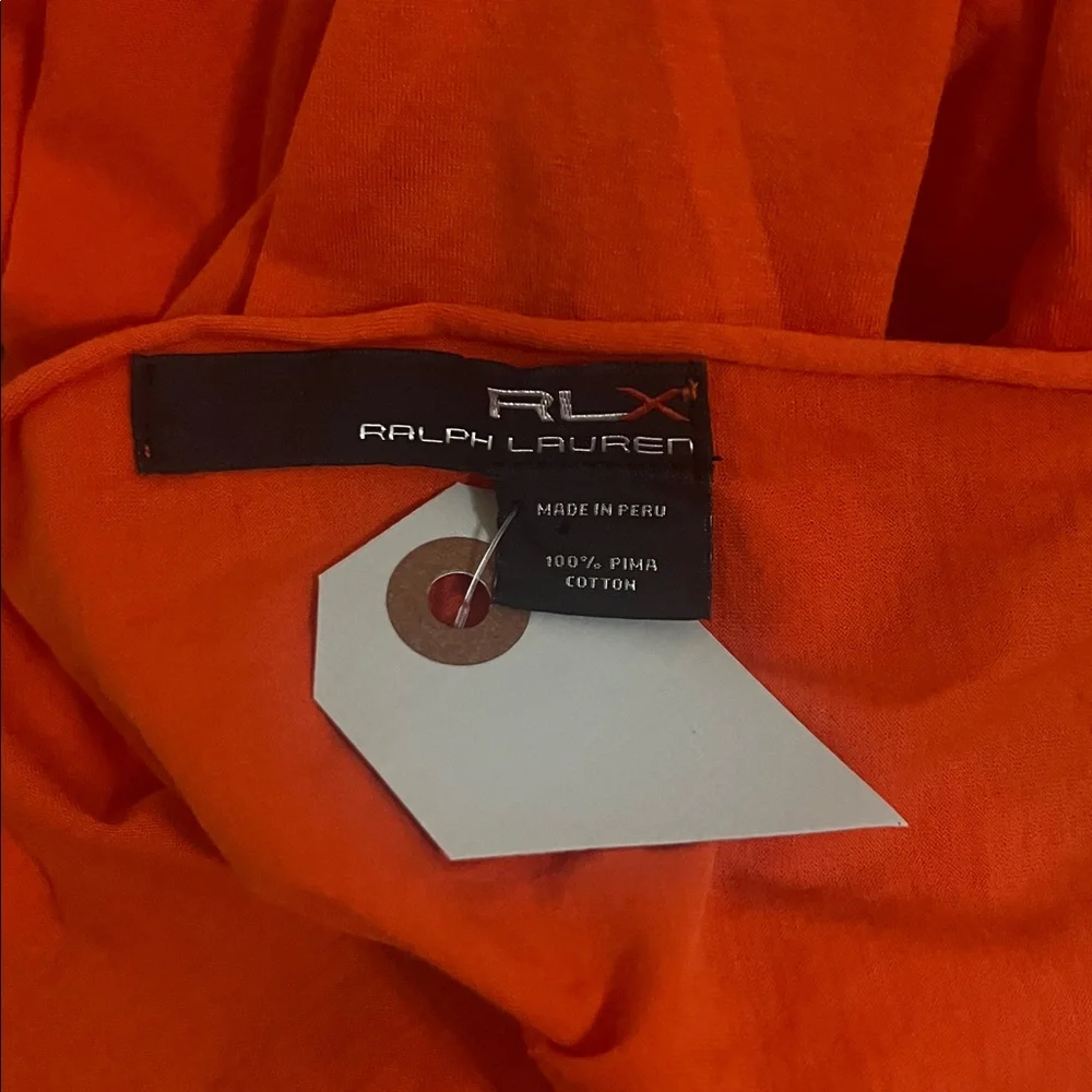 Ralph Lauren RLX Cotton XLong Scarf. Orange 1